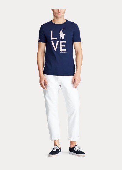 T Shirt Ralph Lauren Pink Pony Live Love Homem 97843-ONUZ